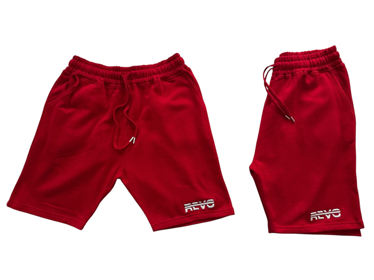 REVO LOGO RED SWEAT SHORTS
