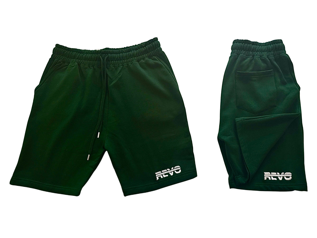 REVO LOGO FOREST-GREEN SWEAT SHORTS