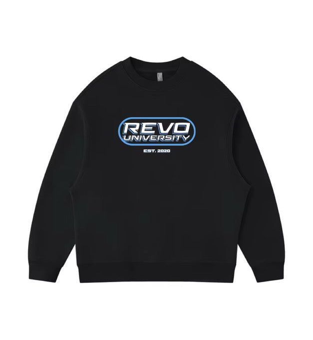 REVO UNIVERSITY “MIDNIGHT POWDER BLUE” CREW NECK
